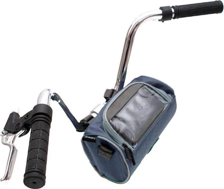 Dunlop - Fahrradlenkertasche/Gepäcktasche mit Smartphonetasche (blau) (1.20 l, Lenkertasche)