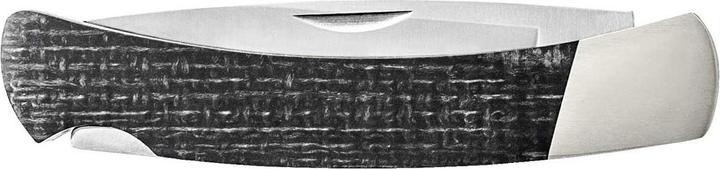 Image du produit Buck 501 SQUIRE, acier S35VN, inoxydable, back lock, noir burlap micarta grip, maillechortb (7 cm)