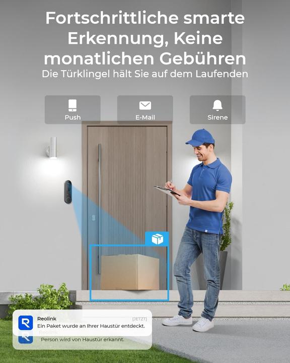 Image du produit Reolink D340B 2K+ WiFi Video Doorbell (WiFi)