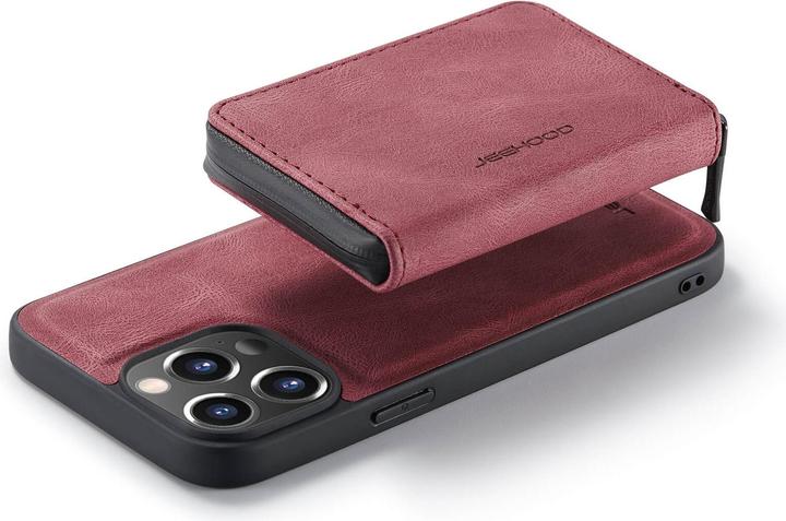 Produktbild Cover-Discount iPhone 14 Pro - Hülle mit Kreditkarten Etui rot (Apple iPhone 14 Pro)