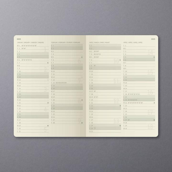 Image du produit Sigel Agenda / organiseur semainier 2025 C2514 1W/1S noir 21.3x14.8cm (Allemand)