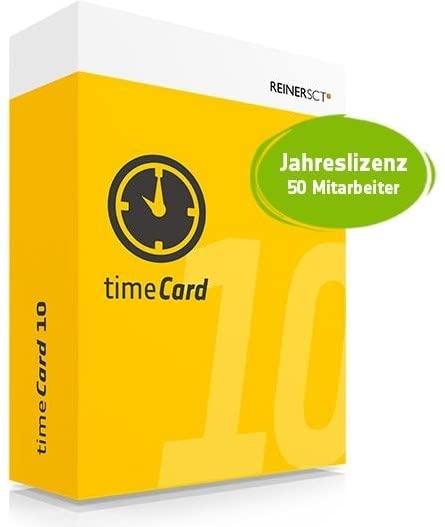 ReinerSCT Saisie des temps Licence d'employé timeCard 10 1 an pour 50u (50 Dispositifs, 12 mois)