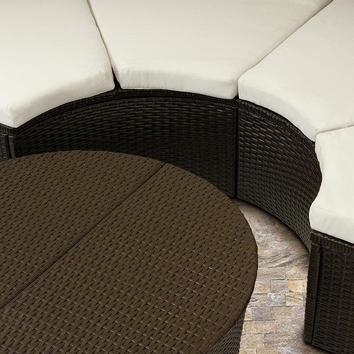 Image du produit Casaria Canapé Sun island en poly rotin (230 cm)