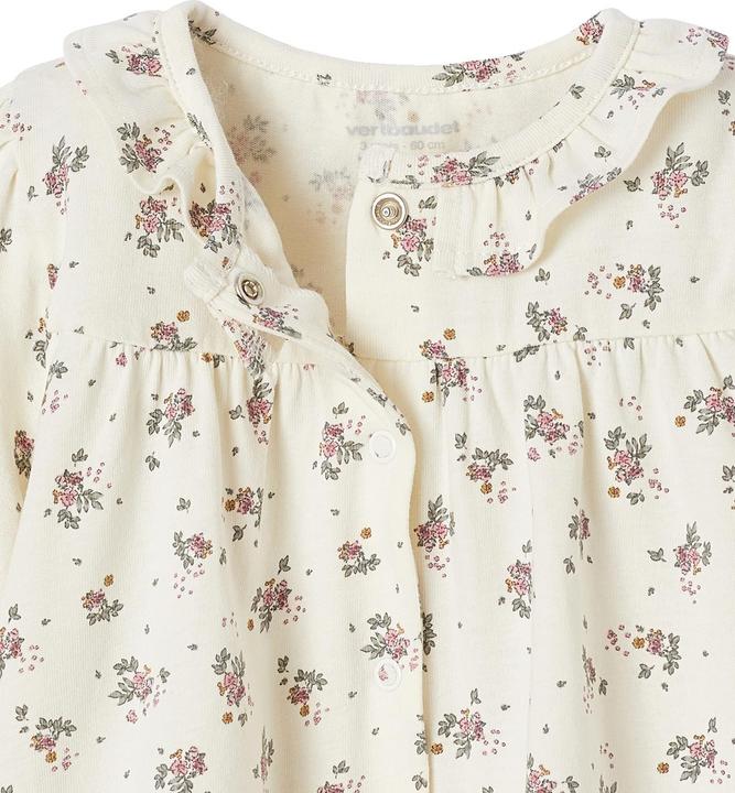 Produktbild Vertbaudet Bio-Kollektion: Baby-Set aus Blumenkleid, Leggings & Haarband (62)