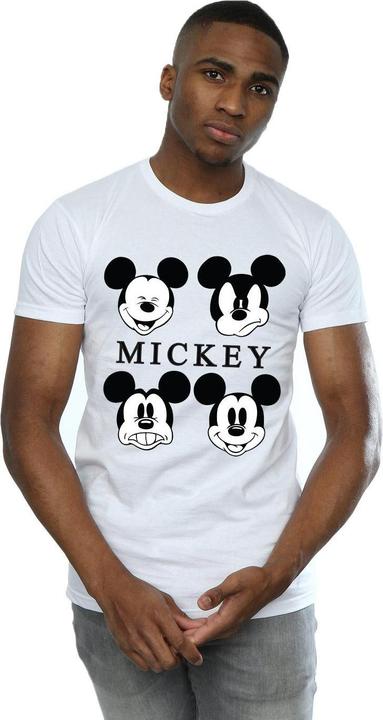 Image du produit Disney Mens Four Heads Mickey Mouse Cotton T-Shirt (M)