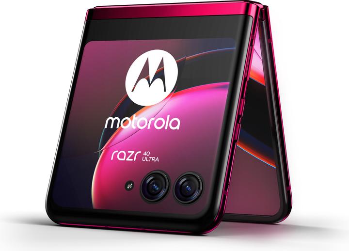 Actual product image Motorola Razr 40 Ultra (256 GB, Viva Magenta, 6.90", SIM + eSIM, 12 Mpx, 5G)