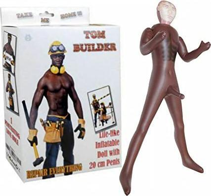 Immagine prodotto Lovetoy Builder Love Doll Bambolo Gonfiabile Uomo Maschio Nero Di Colore Muratore Superdotato 20 cm