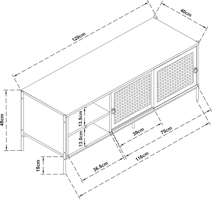 Immagine prodotto En.Casa Stryn (120 x 40 x 45 cm)