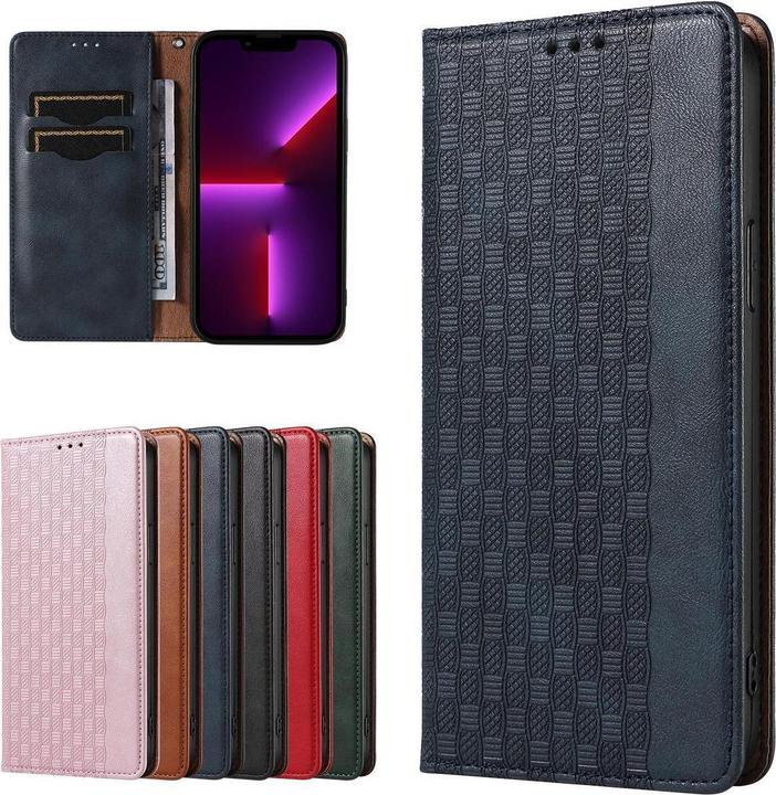 Actual product image Hurtel Magnet Strap Case Case for iPhone 14 Pro Max Flip Wallet Mini Lanyard Stand Blue (Apple iPhone 14 Pro Max)