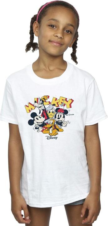 Actual product image Disney Girls Mickey Mouse Group Cotton T-Shirt (140, 146)