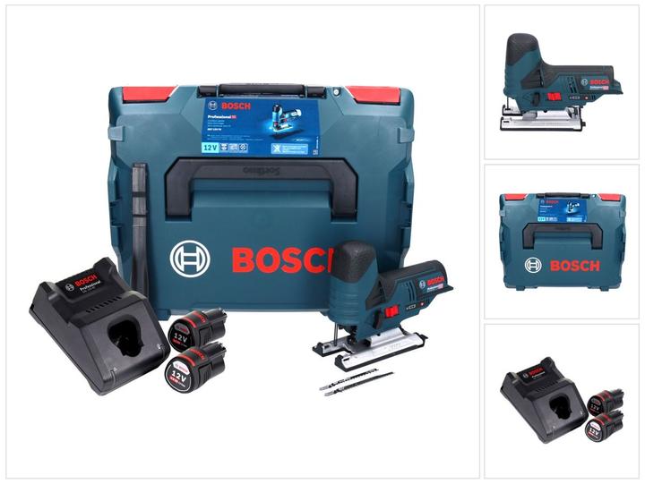 Produktbild Bosch Professional Bosch GST 12V-70 Professional Akku Stichsäge 12 V + 2x Akku 3,0 Ah + Ladegerät + L-Boxx