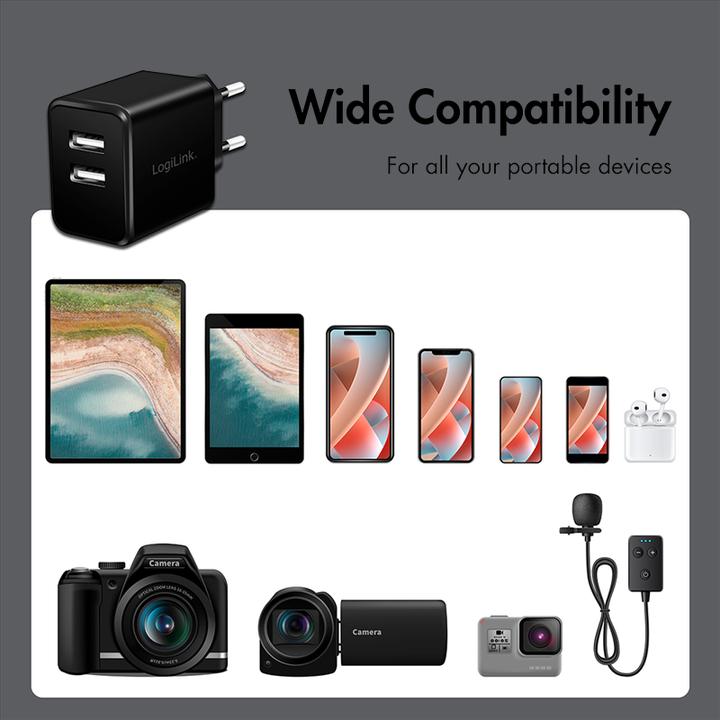 Produktbild LogiLink USB Steckdosenadapter (12 W)