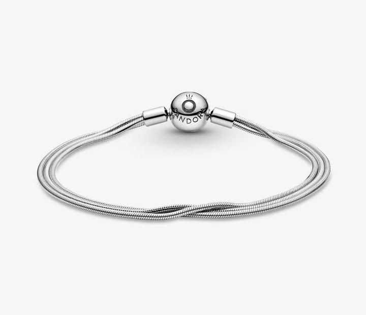 Image du produit Pandora Bracelet Moments Multi Snake Chains (19 cm, Argent sterling 925)