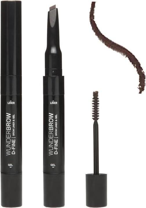 Wunder2 WUNDERBROW D-Fine Brow Liner & Gel (Noir brun)
