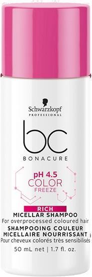 Image du produit Schwarzkopf BC p H 4.5 Color Freeze Shampooing micellaire riche - (50 ml, Shampoing liquide)