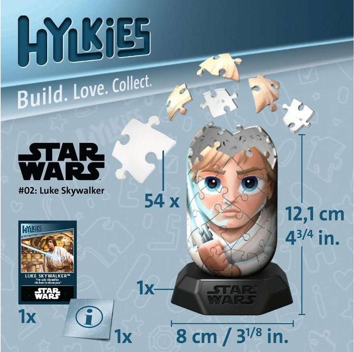 Image du produit Ravensburger Hylkies : La nouvelle série de figurines à assembler soi-même. Figurine #02 - Luke (54 pièces)
