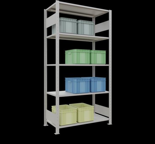 Immagine prodotto Schulte Lagertechnik Sistema di scaffalature di base senza viti MULTIplus150 con ripiani di lunghezza