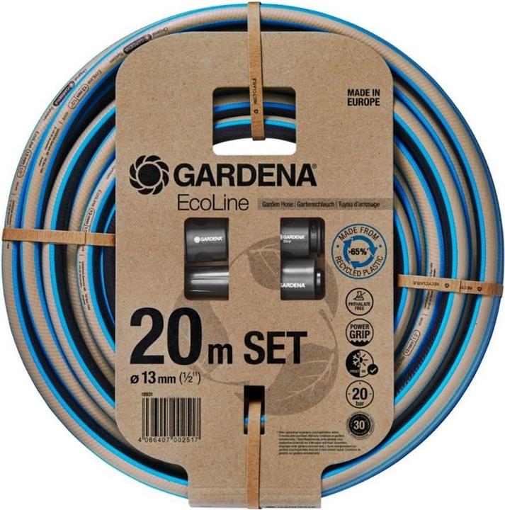 Actual product image Gardena EcoLine hose 13 mm 1/2 20 m with system parts (20 m, 13 mm)