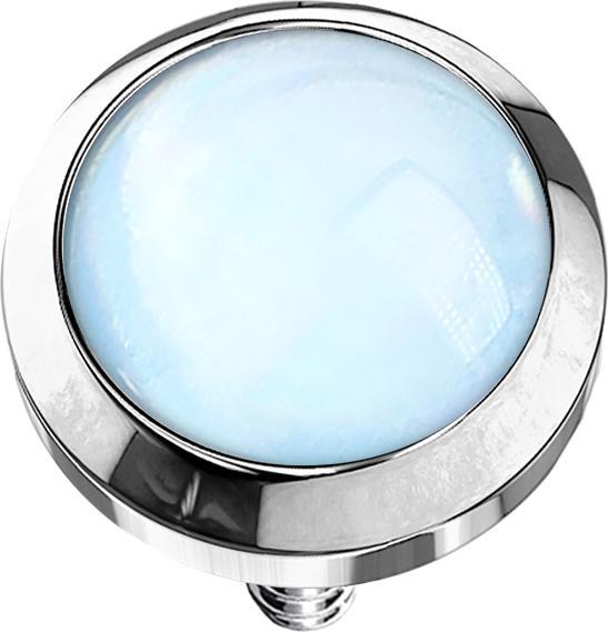Image du produit Star Piercing Dermal Anchor argenté avec pierre époxy bleue (sans laiton, Acier chirurgical 316L)