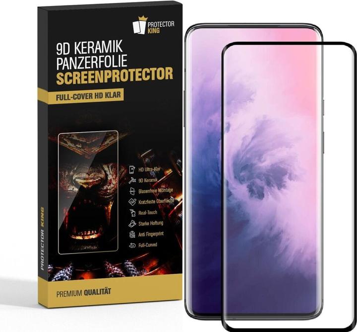 Actual product image Protectorking 3x Ceramic-Glass Full Cover HD Klar (3 Piece, OnePlus 7 Pro)