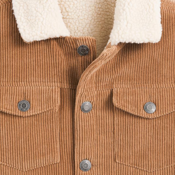 Actual product image La Redoute Collections Corduroy jacket with teddy fleece collar (120 B)
