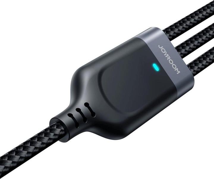 Produktbild Joyroom Multi-Use Series 3-in-1-Kabel S-1T3018A18 Lightning USB-C Micro-USB 1,2 m – Schwarz (1.20 m, USB 3.0)