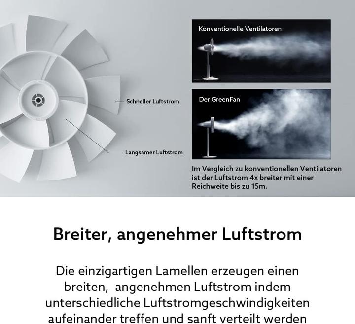 Produktbild Balmuda Stand-/Tischventilator EGF-1700 - The GreenFan (13 dB)