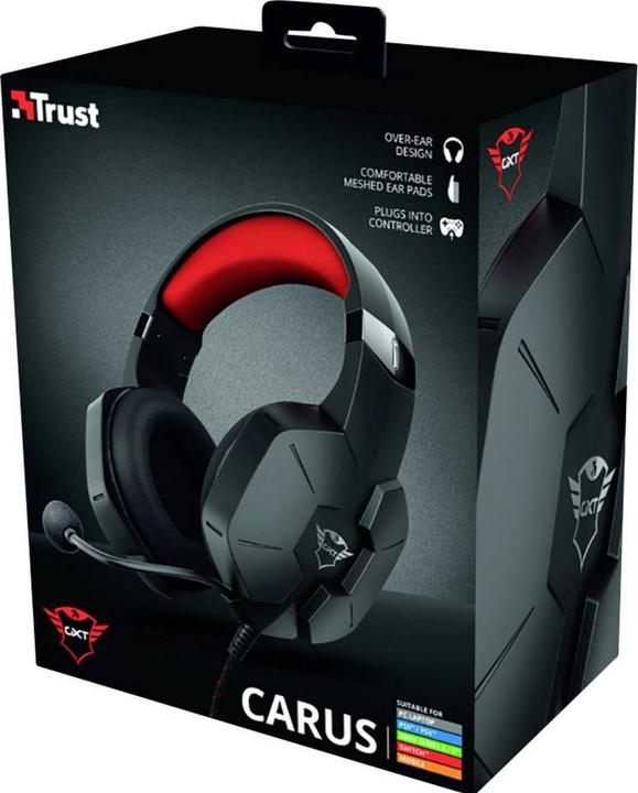 Immagine prodotto Trust Cuffia GXT 323 Carus Rosso/Nero (Cablato)
