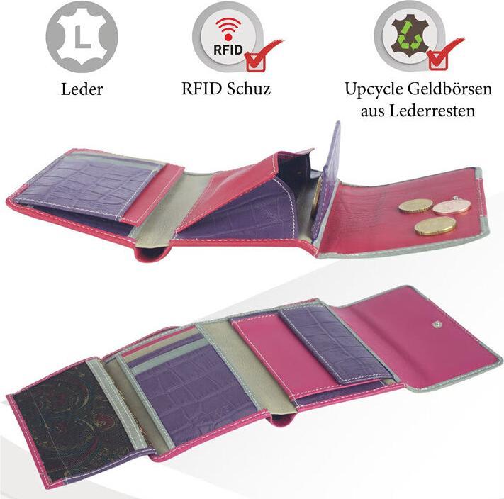 Image du produit Sunsa Portefeuille Femme Portefeuille RFID Cuir Recyclé No.0
