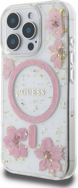Image du produit Guess Étui rigide avec design de fleurs en résine (Apple iPhone 16 Pro Max)