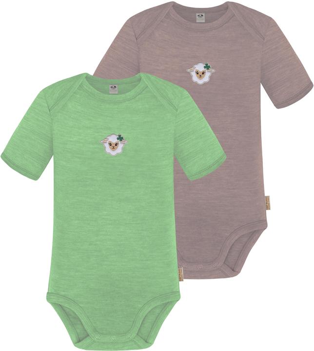 Normani 2er Set Baby Merino Body Kurzarm „Tauranga" - 9293