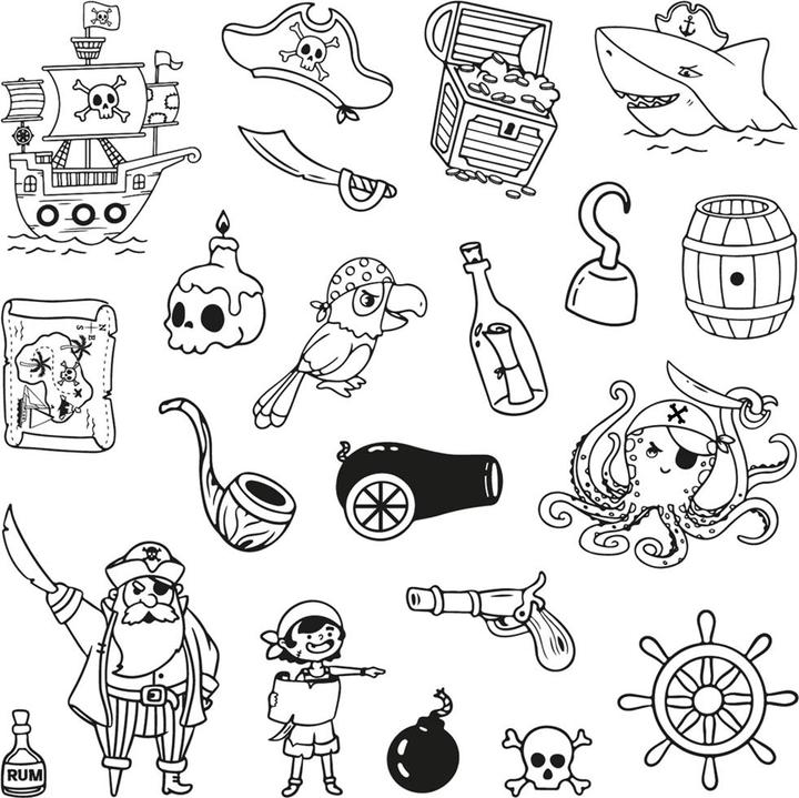 Immagine prodotto Aladine Timbro per bambini Pirati divertenti