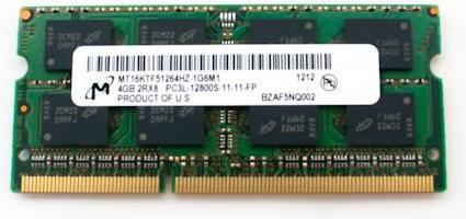 Actual product image HP MEM 2GB PC3L 12800 1600Mhz (1 x 2GB, 1600 MHz, DDR3-RAM, SO-DIMM)