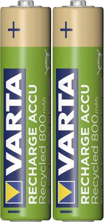 Actual product image Varta Recharge Accu Recycled (2 pcs., AAA, 800 mAh)