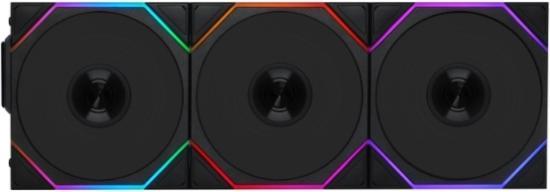 Actual product image Lian-Li UNI FAN TL Wireless LCD Lüfter, ARGB, PWM, 3er-Pack inkl. Controller - Reverse Blade, 120mm (120 mm, 1 x)