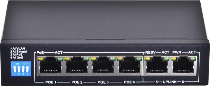 Image du produit Extralink EX.14831 commutateur réseau Unmanaged L2 Fast Ethernet (10/100) Power over Ethernet (PoE) (6 Ports)