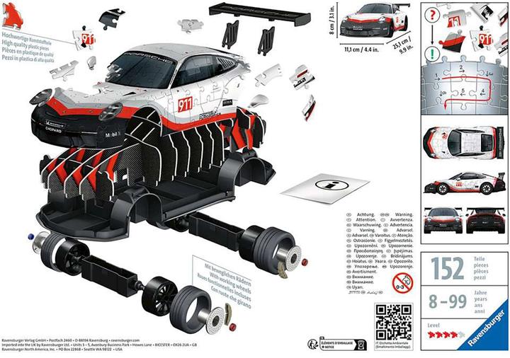 Immagine prodotto Ravensburger Porsche 911 GT3 Cup (108 pezzi)