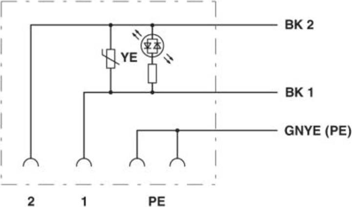 Actual product image Phoenix Contact Valve connector with molded cable 1400648 Black SAC-3P-5,0-PUR/A-1L-V 230V Content: 1 pc.