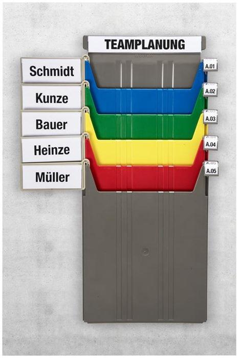 Actual product image Eichner BIG wall-mounted sorting system, for format A4, filling height 34 mm, grey (A4 portrait)