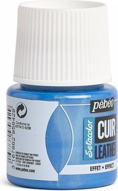 Actual product image Pebeo SetaCuir leather colours (Blue, green duochrome, 45 ml)