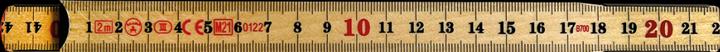 Actual product image Rieffel 2m wooden metre, natural 1002 N (M, cm, mm)