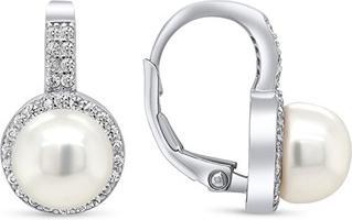 Produktbild Brilio Silver - Gentle silver earrings with pearl and zircons EA93