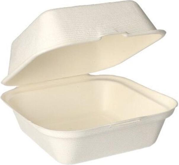 Image du produit Papstar 25 boîtes à hamburgers en canne à sucre "pure" 8 cm x 14 cm x 15 cm blanc (25 x)