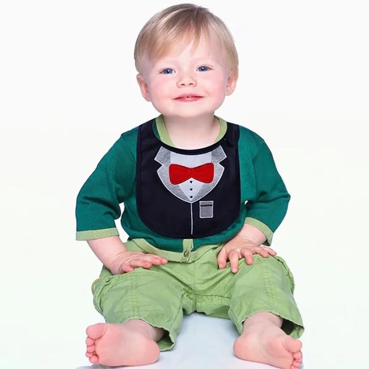 Image du produit ASMI Bavoir avec velcro Élégant avec noeud papillon