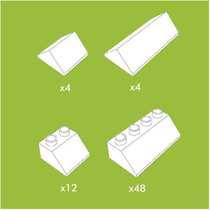 Produktbild Hubelino 68-teiliges Dachsteine Set, kompatibel