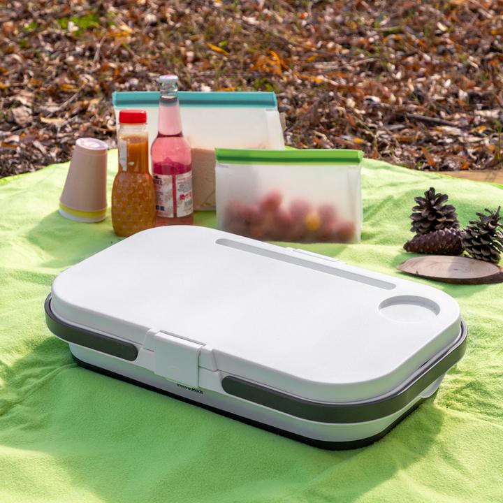 Produktbild InnovaGoods Faltbarer Picknickkorb mit Tisch-Deckel Pickning