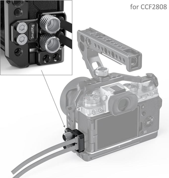 Produktbild SmallRig HDMI und USB Type-C Kabel Clamp für Fujifilm X-T4 Cages - BSC2809