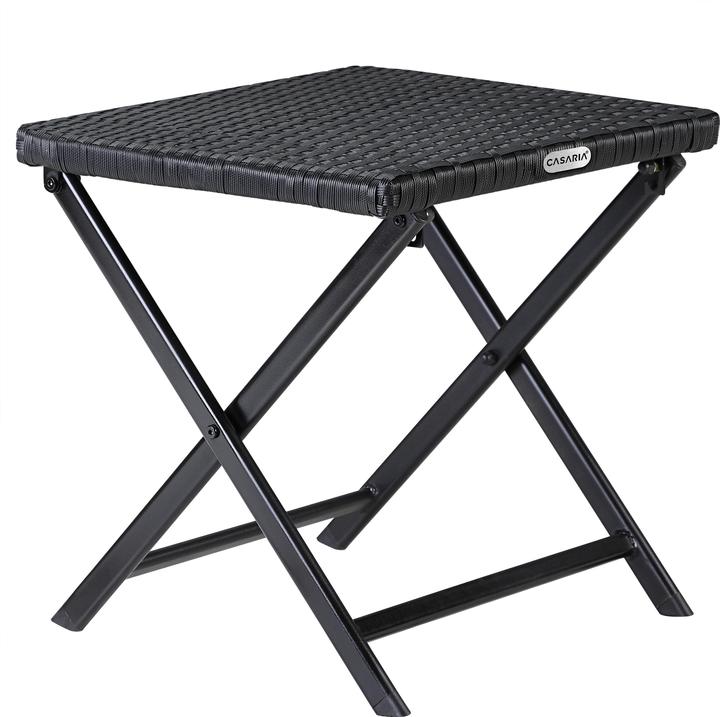 Actual product image Casaria Poly Rattan Foldable Stool