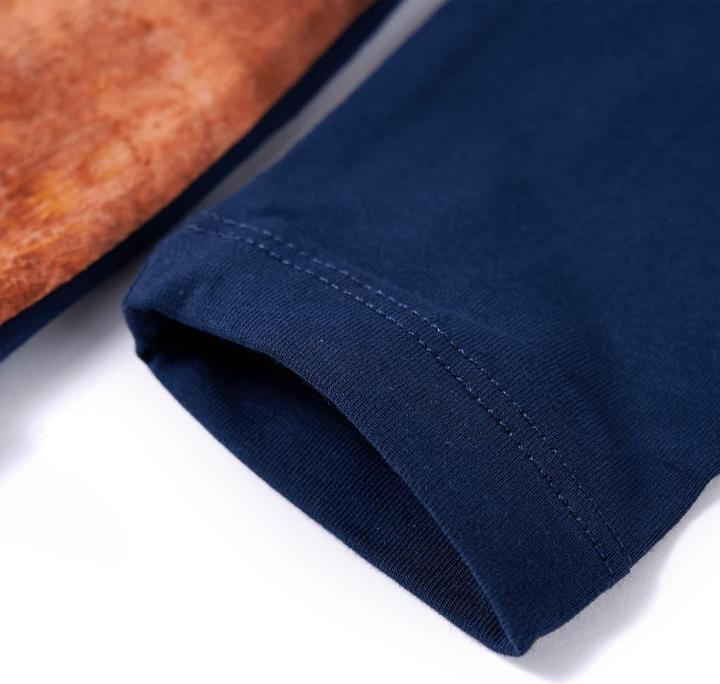 Produktbild VidaXL Kinderkleid mit Langen Ärmeln Marineblau 140,Material der (140)