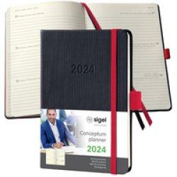 Image du produit Sigel Agenda semainier 2025 C2567 1W/2S gris 15.1x10.8cm (108 x 151 mm, Allemand)